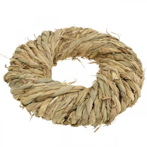 Floristik24 Strokrans gevlochten Ø19cm mini deco krans naturel deurkrans