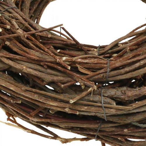 Floristik24 Deco Krans Wijnstok Ø25cm Bruin Natuurlijke krans van twijgen tafeldecoratie