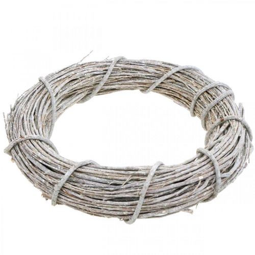 Artikel Decoratiekrans witgekalkt naturel krans deurkrans Shabby Chic Ø42cm
