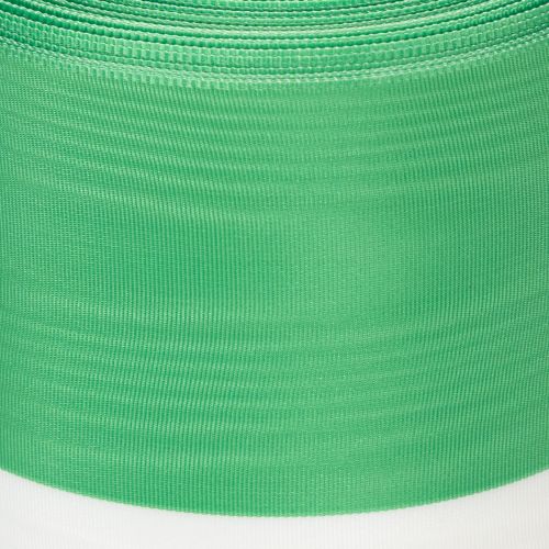Moiré kranslint 125 mm x 25 m in groen en wit, geweven taftlint, nationaal lint, decoratief lint | Floristik24.nl