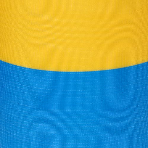 Moiré kranslinten van 150 mm in blauw en geel - hoogwaardig rouw- en decoratielint, voor feestelijke gelegenheden, striklint | Floristik24.nl