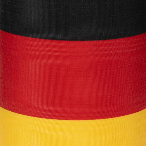 Moiré kranslinten 150 mm zwart-rood-goud met Frans moiré-effect, rol van 25 meter voor decoratie en uitvaartdiensten. | Floristik24.nl