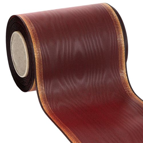 Kranslint Bordeaux Moiré 125 mm decoratief lint kopen | Floristik24.nl