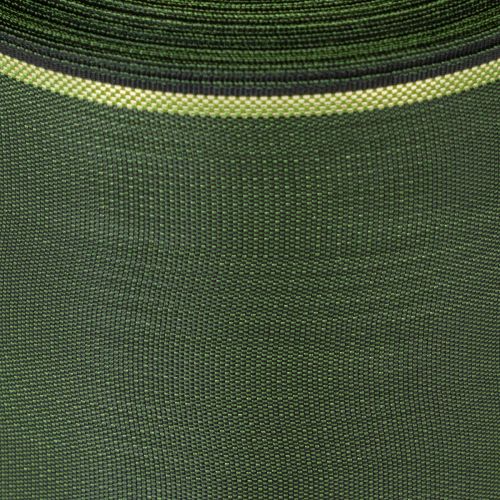 Artikel Donkergroen kranslint met gouden rand, 75 mm breed, 25 m lang - Ideaal voor rouwlinten en bloemstukken.