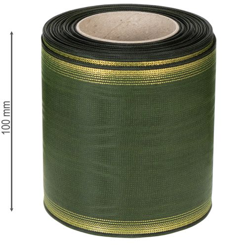 Artikel Kranslint moiré donkergroen 100 mm decoratief lint taftlint