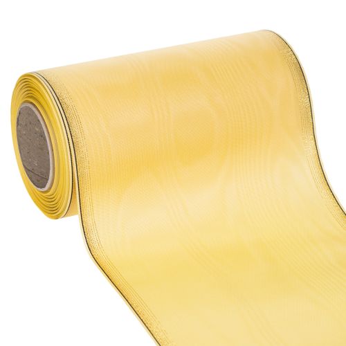 Floristik24 Kranslint moiré kranslint geel 175 mm 25 m