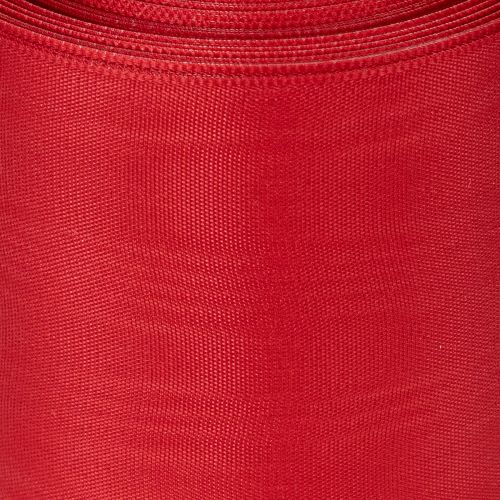 Artikel Rood kranslint 75 mm x 25 m - Rouwbloemen en -decoratie, stevig lint voor belettering