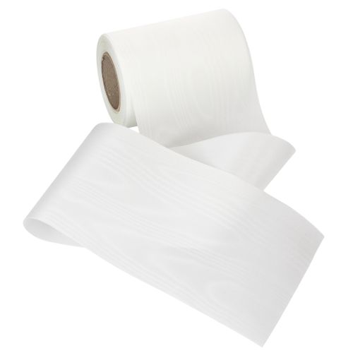 Wit kranslint 125mm 25m decoratief lint begrafenisdienst grafversiering | Floristik24.nl