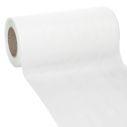 Wit kranslint, 200 mm breed, rol van 25 m, rouwlint, striklint, decoratief lint voor rouwbloemen en andere gelegenheden. kopen | Floristik24.nl