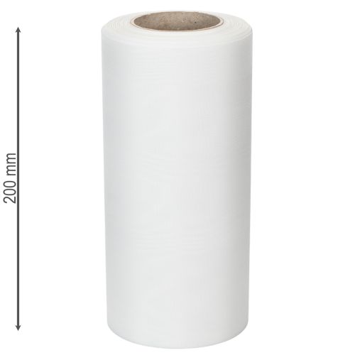 Wit kranslint, 200 mm breed, rol van 25 m, rouwlint, striklint, decoratief lint voor rouwbloemen en andere gelegenheden. | Floristik24.nl