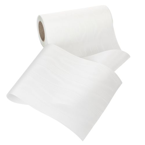 Wit kranslint, 200 mm breed, rol van 25 m, rouwlint, striklint, decoratief lint voor rouwbloemen en andere gelegenheden. | Floristik24.nl
