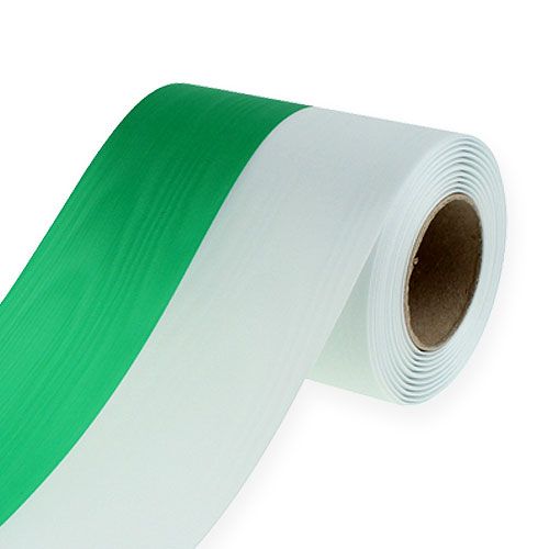 Floristik24 Kranslinten moiré groen-wit 125mm 25m