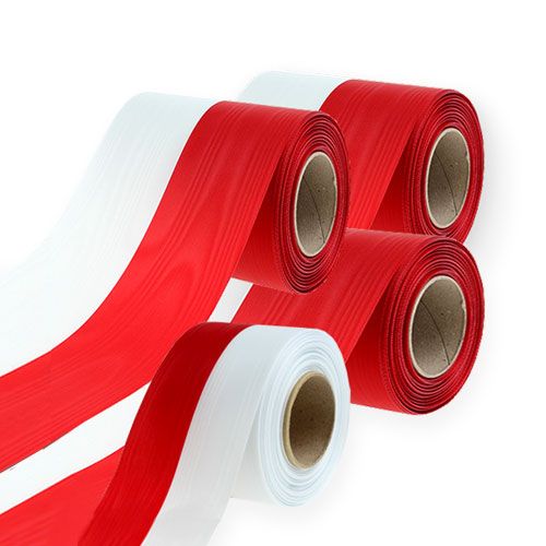 Kranslinten moiré wit-rood