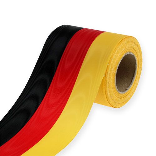 Floristik24 Kransbanden Moiré zwart-rood-goud 100 mm