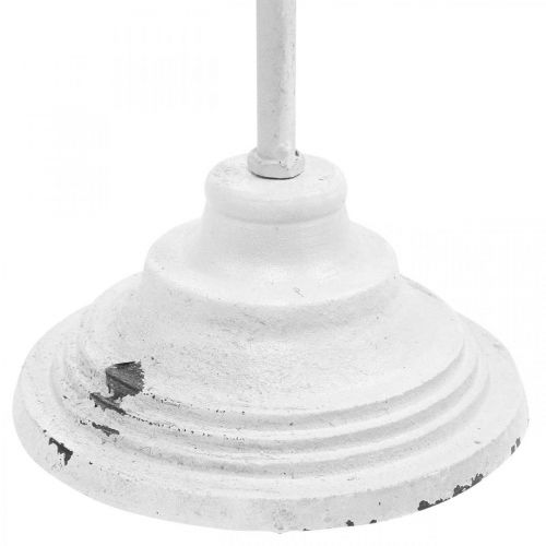 Floristik24 Kranshouder wit shabby chic kransstandaard 1 haak H76cm
