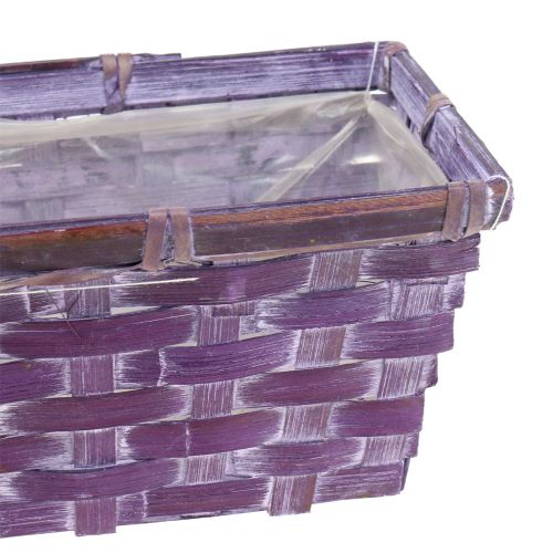 Artikel Frietmandje vierkant paars/wit/roze 6 st