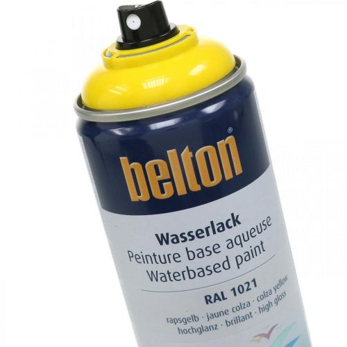 Artikel Belton gratis waterlak geel hoogglans spray koolzaad geel 400ml