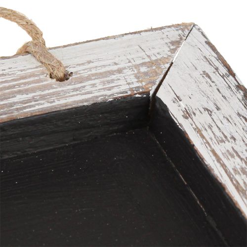 Artikel Krijtbord om op te hangen vintage zwart wit 24,5×20cm 2st