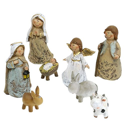 Kerstfiguren mix 4cm -11cm 8 st