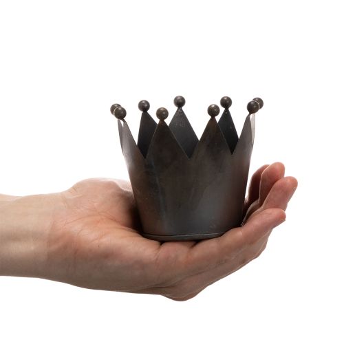 Metalen kroon, kleine decoratieve kroon voor tafeldecoratie, 10 cm | Floristik24.nl
