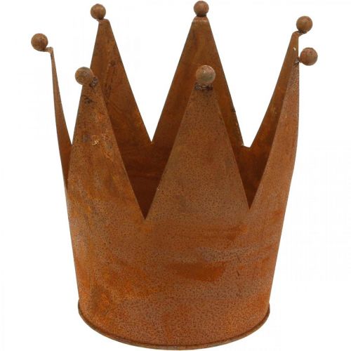 Floristik24 Metalen kroon, tuindecoratie, patina Ø17.5cm H17.5cm
