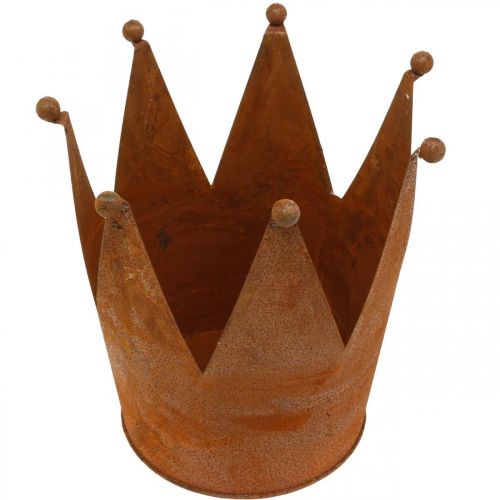 Floristik24 Metalen kroon, tuindecoratie, patina Ø17.5cm H17.5cm