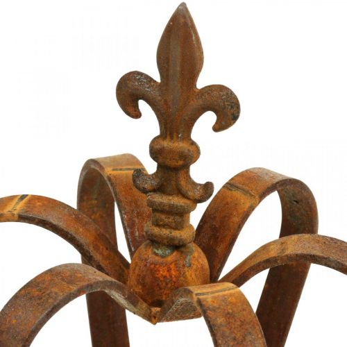 Floristik24 Vintage decoratieve kroon patina metalen decoratie Ø20cm H28cm
