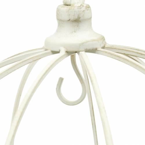 Floristik24 Decoratieve kroon met haak om op te hangen wit Ø29cm