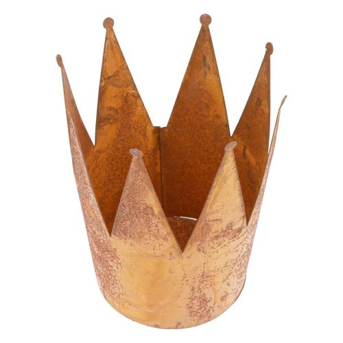 Artikel Plantenpot roest sierschaal metalen sierkroon vintage Ø16cm