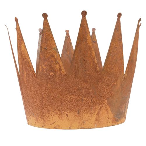 Plantenpot roest sierschaal metalen sierkroon vintage Ø30cm