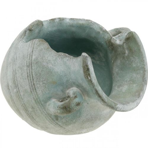 Floristik24 Decoratieve kan gebroken, plantenbak, betondecoratie antieke look L23cm