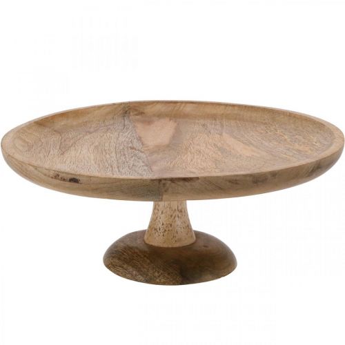 Houten dienblad, sierblad, sierbord rond Ø30cm H12cm