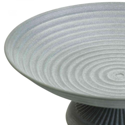 Floristik24 Decoratieve schaal met voet metalen schaal vintage H10.5cm Ø26cm
