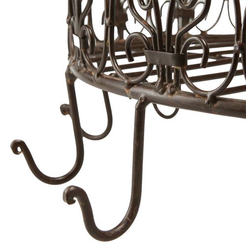 Artikel Küchenkrone keukenhangermand met haken bruin roestlook Ø40cm