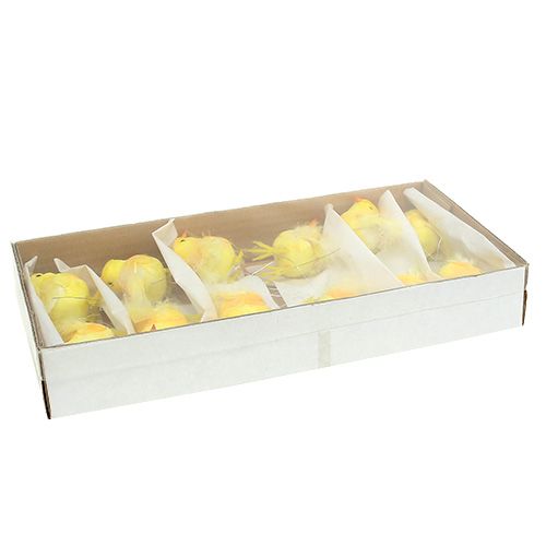 Floristik24 Kuiken op draad geel 5.5cm 12st