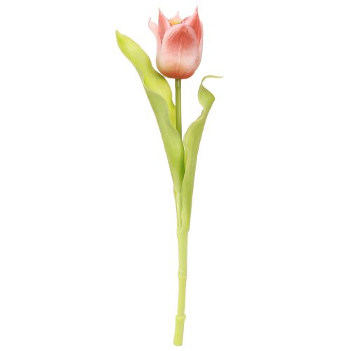 Artikel Kunstbloemen Kroon Tulpen Paars Roze 7 stuks in bos 34cm