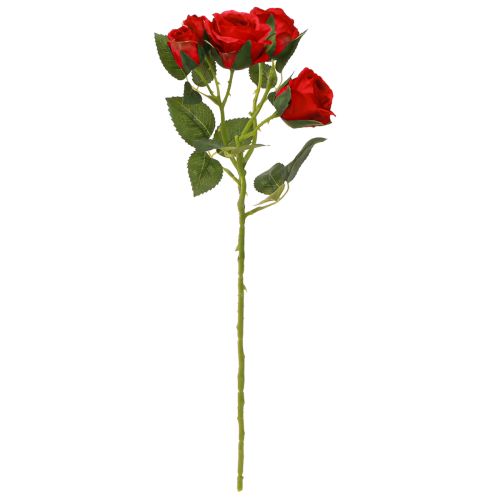 Artikel Kunstmatige Decoratie Rozen Fel Rood Ø4cm L45cm 3 st.