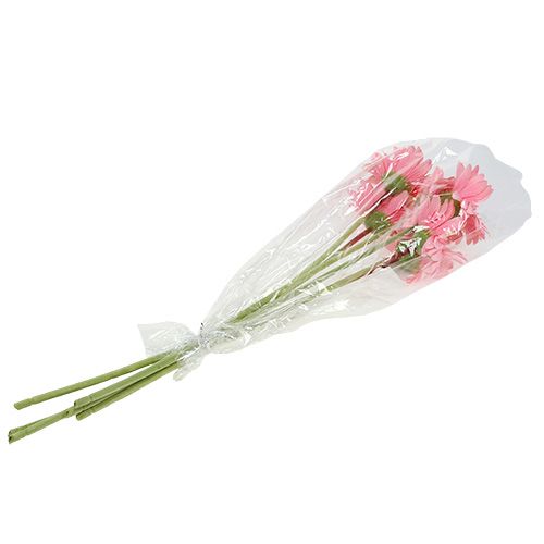 Floristik24 Gerbera kunst roze Ø10cm L53cm 6st
