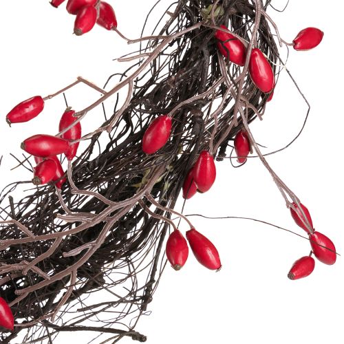 Artikel Kunstmatige rozenbottelkrans decoratie herfstkrans rood Ø50cm