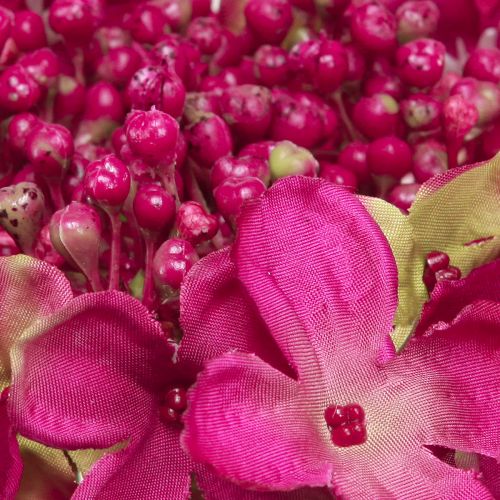 Artikel Kunsthortensia's Roze Tak Bloemblaadjes 43cm 2st