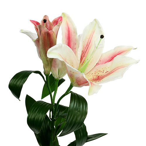 Floristik24 Kunstlelie roze met echte aanraking 100cm