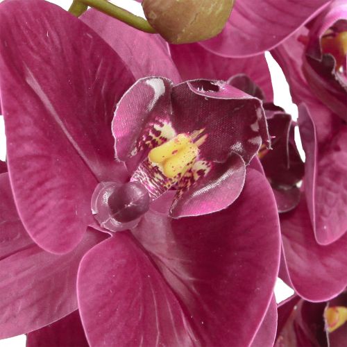 Artikel Kunstorchideeën paarse kunstbloemen zoals echt 56cm 3 st