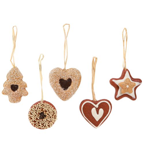 Artikel Kunstkoekjes decoratie Kersthangers 4-6cm 12 st