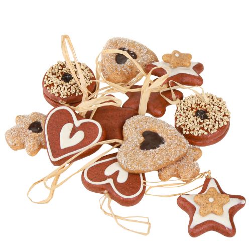 Artikel Kunstkoekjes decoratie Kersthangers 4-6cm 12 st