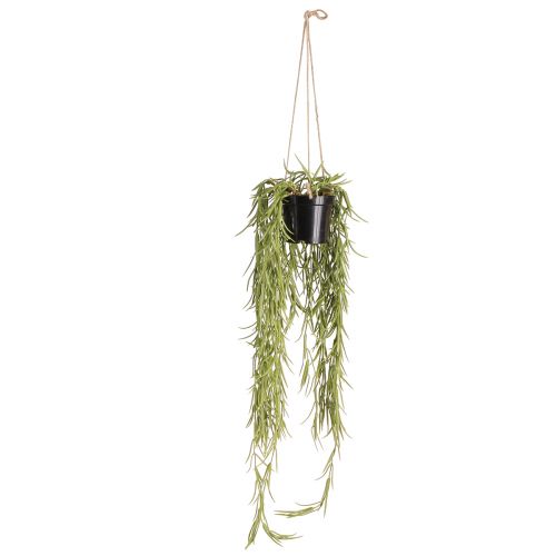 Artikel Kunstvete hangplant in zwarte pot 60 cm - Duurzame interieurdecoratie