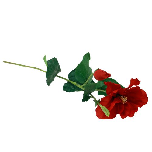 Artikel Kunstbloemen Hibiscus Rood 62cm