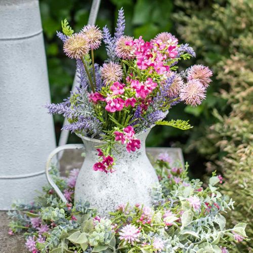Floristik24 Kunstboeket lavendel tafeldecoratie paars, roze H42cm
