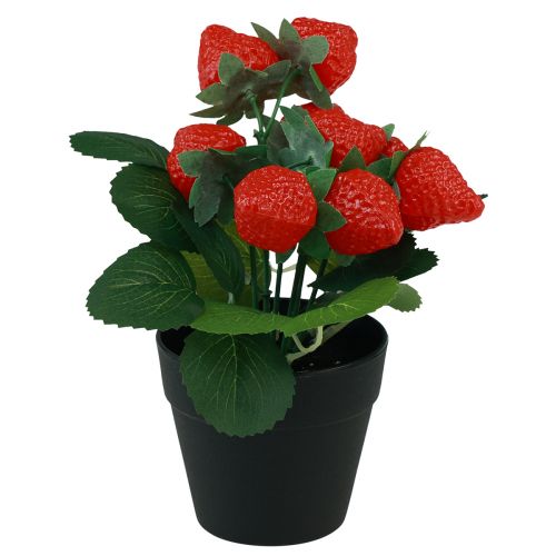Artikel Kunst aardbeiplant in pot kunstplant 19cm