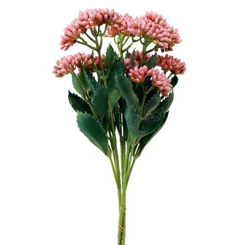 Floristik24 Kunstvetkip Sedum Muurpeper bloeiend roze 47cm 3st