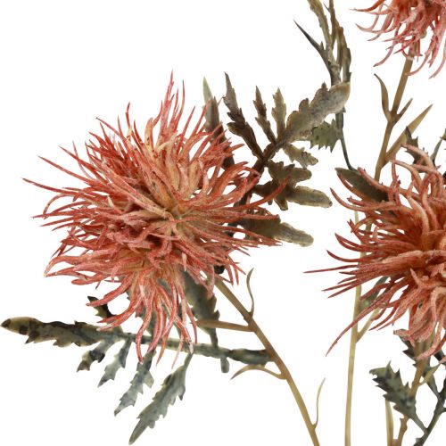 Artikel Kunstknoopkruid kunstbloemen herfst 3 bloemen rood 48cm